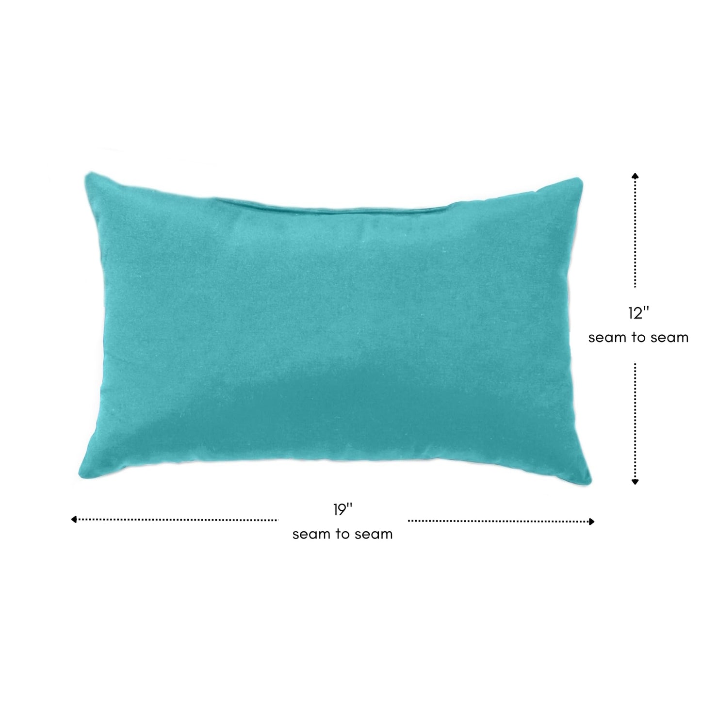 Greendale Home Fashions 2-Pack Outdoor 19x12 inch Rectangle Decorative Throw Pillow, Arctic