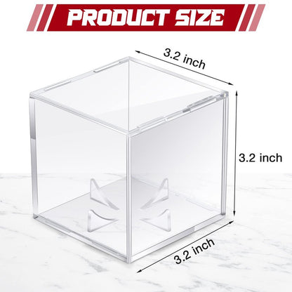 Chumia Baseball Display Cases for Balls, Acrylic Baseball Holder Clear UV Protected Cube Autograph Storage Box for Official Size Standing