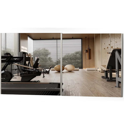 Fitcleer 24”x24” Glassless Gym Mirror 2-Pack, Shatterproof Frameless Full Body Wall Mirror for Home Gym, Garage Gym, Workout, Ballet, Lightweight 2 lbs, Easy to Install & Safe