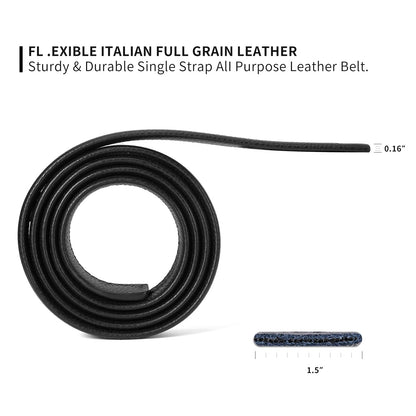 ARIMIA Fashion Diamond Men Real Leather Ratchet Belt Black Adjustable Length Full Grain Soft Genuine Cowhide Strap 1.5 Inch Wide (Gold Black G1, Adjustable from 26" to 46" Waist)