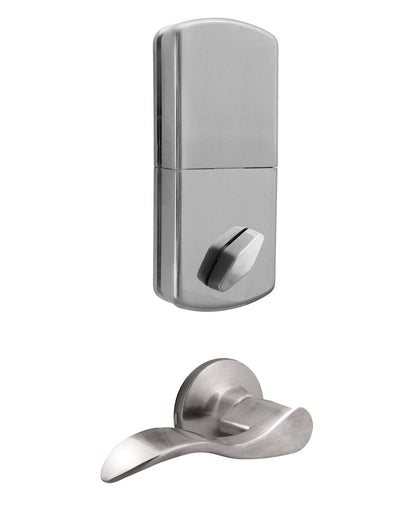MiLocks DFL-02SN Electronic Touchpad Entry Keyless Deadbolt and Passage Lever Combo, Satin Nickel,7 x 4.5 x 10 inches