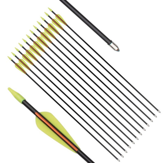 Archery Practice Fiberglass Arrows 28 Inch Target Shooting Safetyglass Recurve Bows Suitable for Youth Woman Beginner 6PCS