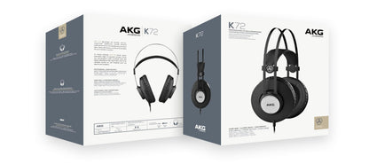 AKG Pro Audio K72 Over-Ear, Closed-Back, High-Sensitivity, High Output 40mm drivers, Studio Professional Headphone. Also Great for Portable Devices. Black.
