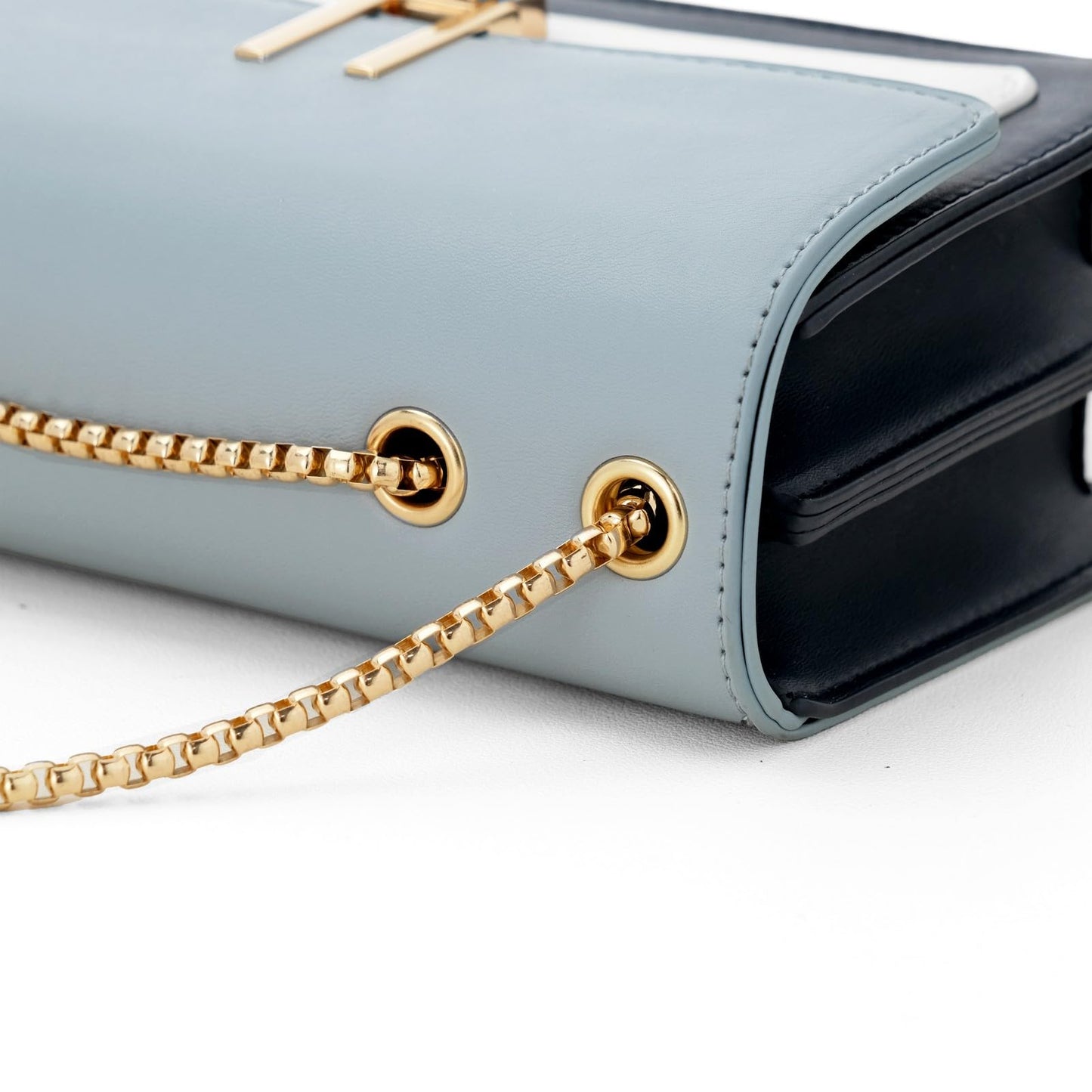 Crossbody Bags for Women Cute Faux Leather Trendy Cross Body Bag Purses for Women Small Multi Color Designer Handbags Womens Purse Satchel Chain Strap Ladies Shoulder Bag Blue White