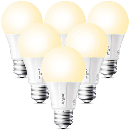 Sengled Smart Light Bulbs, Zigbee Hub Required, Works with Alexa and SmartThings, Voice Control with Google Home and Echo with built-in Hub, Soft White 60W Equivalent A19 Dimmable Smart Bulbs, 4-Pack