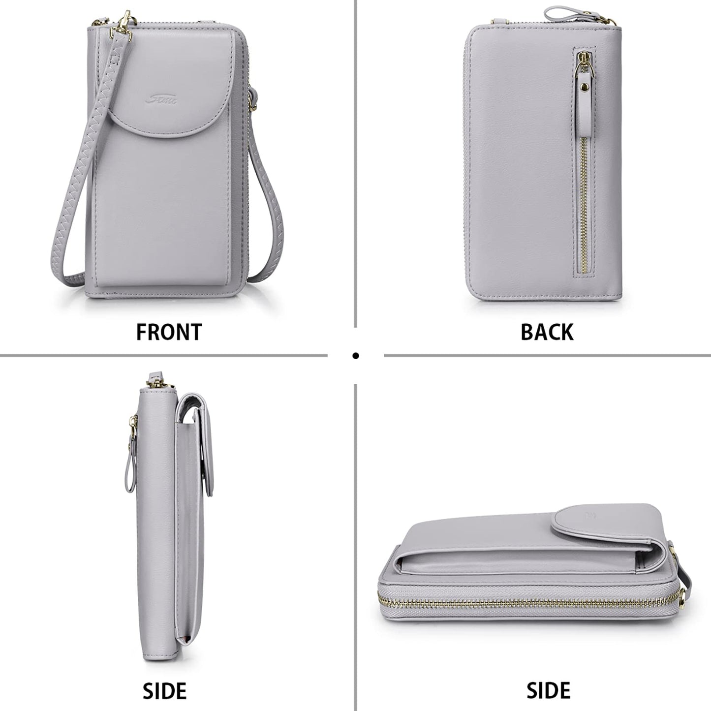 S-ZONE Small Crossbody Bags for Women Cell Phone Purse RFID Blocking Wallet Purses with Credit Card Slots