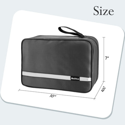 Maliton Toiletry Bag for Men & Women Large Toiletry Bags for Traveling Hanging Toiletry Bag Hygiene Bag with 4 Compartments Waterproof Bathroom Shower Bag (Black)