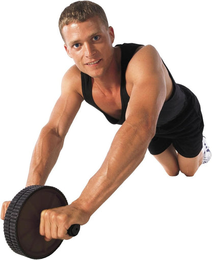 GoFit Dual Exercise Ab Wheel- Roller with Handles,Black,One Size,GF-Dew