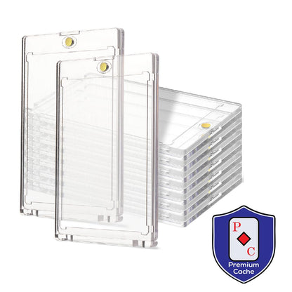 Magnetic Card Holder for Trading Cards | 35pt 100 Count | One Touch Card Holders Magnetic Protector Case Clear Acrylic for Sports, TCG, and Collectible Cards