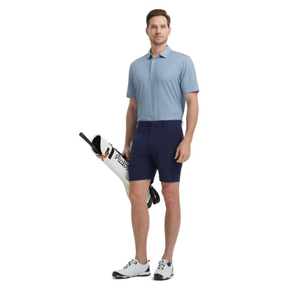 M MAELREG Mens Golf Shirt Short Sleeve Dry Fit Print Moisture Wicking Performance Patterns Collared Polo Shirt