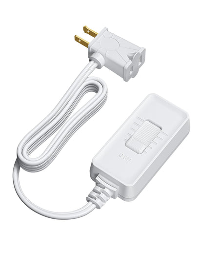 DEWENWILS Plug in Dimmer Switch for Lamp, Table Lamp Dimmer for Dimmable LED/CFL Lights and Incandescent Bulbs, Full Range Slide Control, 5 ft Extension Cord, White