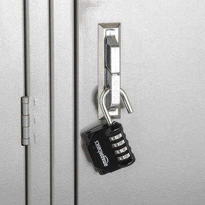 Amazon Basics 4-Digit Combination Lock, Black, 2-Pack