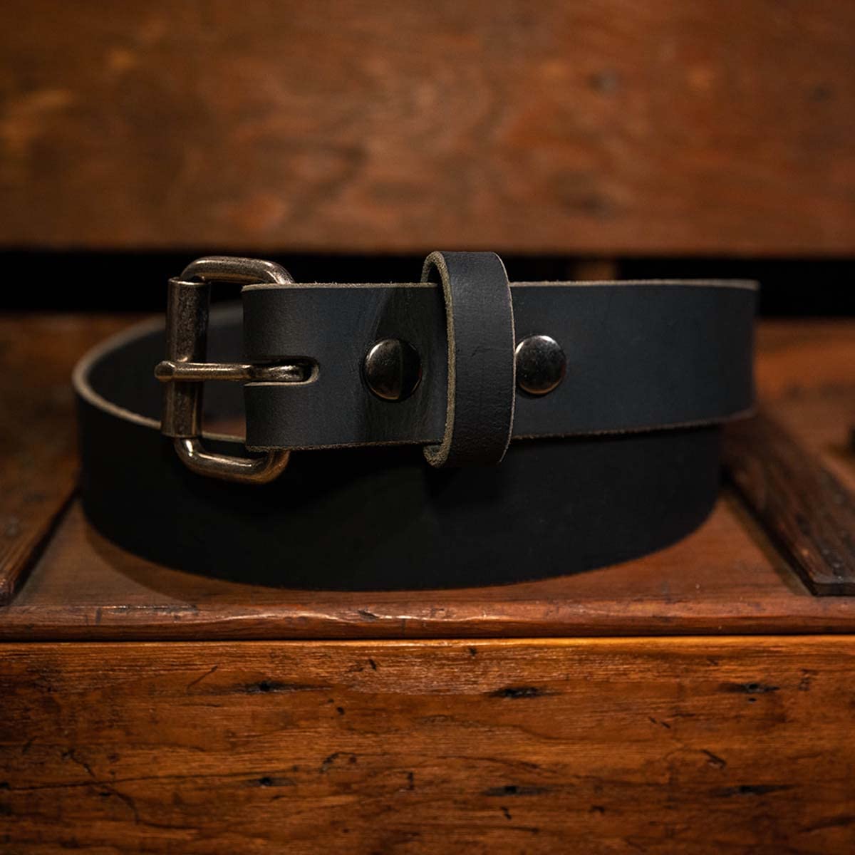 Men's Genuine Buffalo Leather Belt, 1 1/2" width, Handmade in the USA, By Amish (Crazy Horse, 34" (Pants 30-31))