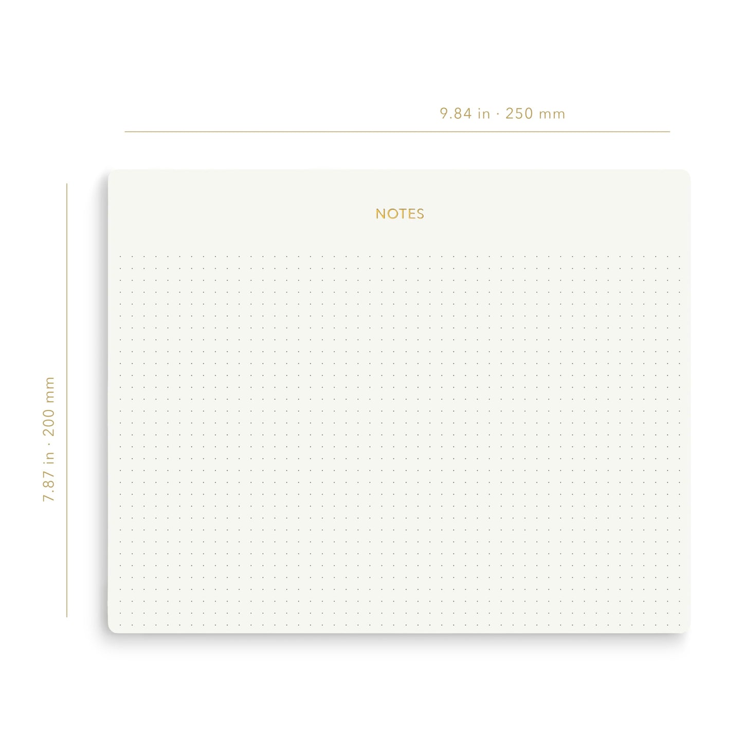 Pinesman - Mouse Pad Notepad for Professionals, 3 Pack, 9.8" x 7.9", 150 Sheets (50 Each), Minimalist, Gold Foiled, Dotted Layout, Executive's Desk Note Pad, To Do List Notepad, Eco-friendly, FSC™ Certified Planner Pad