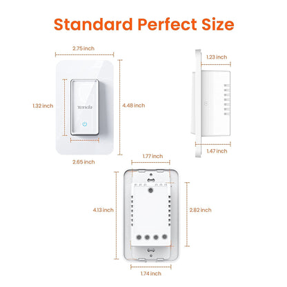 TENDA SP6 Smart Plug WiFi Outlet Switch, Works with Alexa & Google Assistant for Voice Control, Remote Control via App, Timer & Schedule Function, 15A Easy Install, Compact Design, FCC ETL Certified