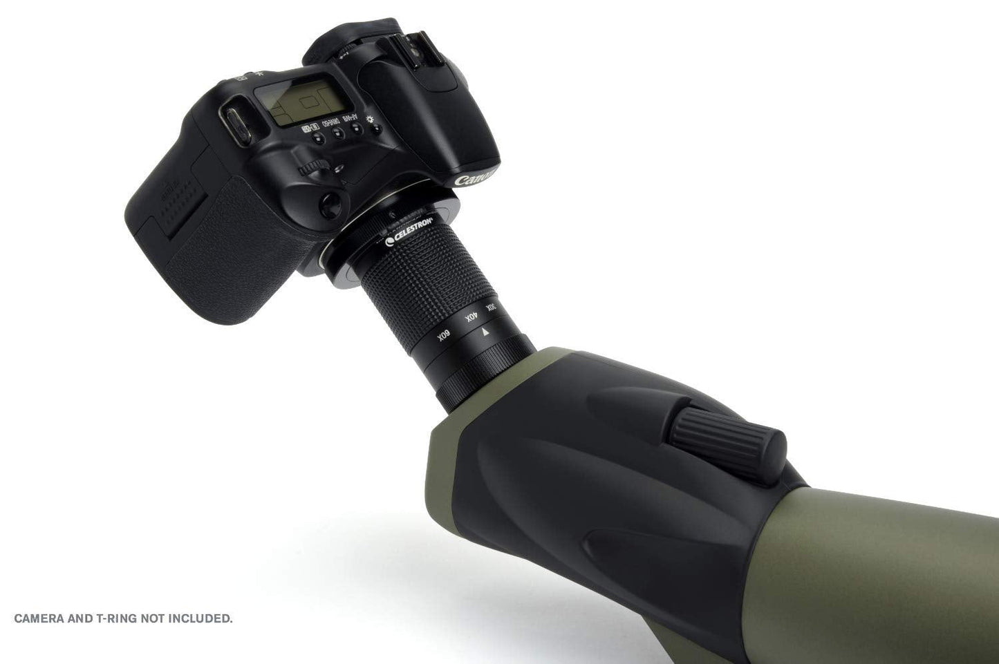 Celestron 52250 Ultima 20-60x80mm Angled Refractor Spotting Scope Telescope with Multi-Coated Optics, Waterproof Rubber Tubing and Soft Carry Case, Green