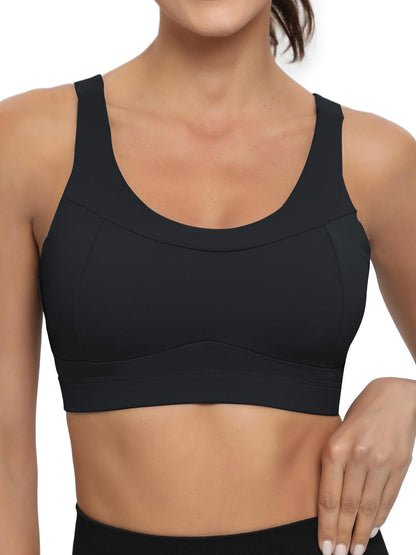 RUNNING GIRL High Impact Sports Bras for Women,Racerback Running Bra Yoga Workout Crop Tank Tops Longline Sports Bra Push up