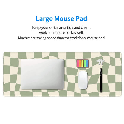 04 sage Green Desk mat,Checkered Mouse Pad,sage Office Supplies,sage Green Mouse Pad,XL Mouse pad 11.8 * 31.5 Inches