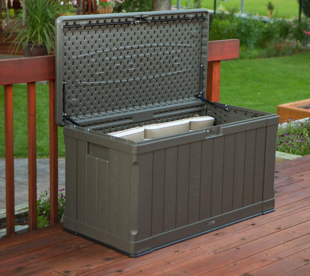 Lifetime 60089 Deck Storage Box, 116 gallon, brown