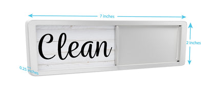 Dishwasher Magnet Clean Dirty Sign, Clean Dirty Magnet for Dishwasher, Rustic Farmhouse Kitchen Decor, Magnetic Dish Washer Sign Indicator, Sliding Rustic Dish Washer Signs, Black & White Wood