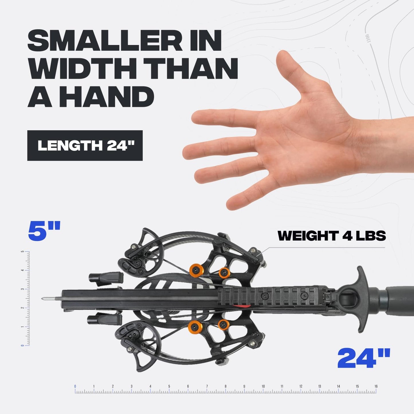 BALLISTA BAT Reverse T-Stock Crossbow, 340 FPS, Hunting Fishing Target