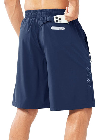 NORTHYARD Men's Athletic Running Shorts Gym Workout 7"/9"/5" Quick Dry Lightweight Sports Basketball Tennis 3 Zipper Pockets DARKBLUE-9inch XL