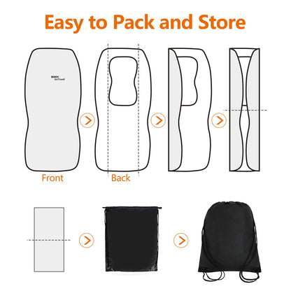 Sojoy IsoTowel Car Seat Cover for Front Seat,Microfiber Breathable Cloth Seat Protector,with Quick-Dry Non-Slip Back for All Workouts,All-Weather (Carbon Black, 1 Pcs)