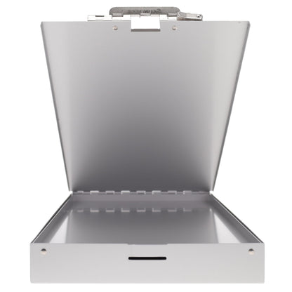 Saunders Cruiser Mate Metal Clipboard with Storage, Dual Tray Aluminum Nursing Folio, Heavy Duty Form Holder for Police & Work, Letter Size Privacy Box with Self-Locking Latch, Silver