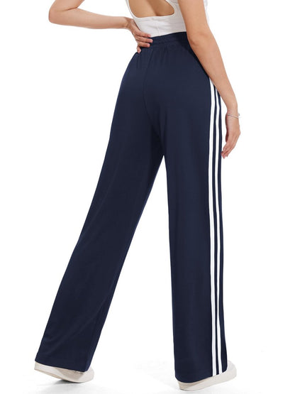 Tapata Women's 34" Inseam Tall Track Pants Loose Straight Leg Jogging Sweatpants Warm-Up Sports Athletic Running, Navy Blue, XXL