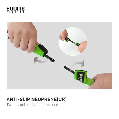 Booms Fishing RS3 Fishing Rod Wrap Pole Straps, Green 9.6" 6pcs