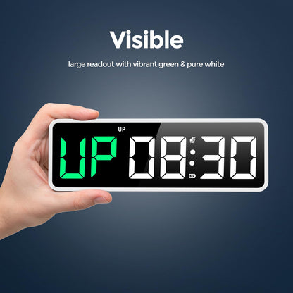 REACHER Portable Gym Timer Clock for Home Garage, Countdown/UP, Stopwatch, Workout Interval Timer with Powerful Battery, Strong Magnet, Adjustable Volume, Digital Fitness Crossfit Boxing HIIT