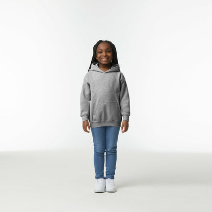 Gildan Youth Hoodie Sweatshirt, Style G18500B, Black, Large