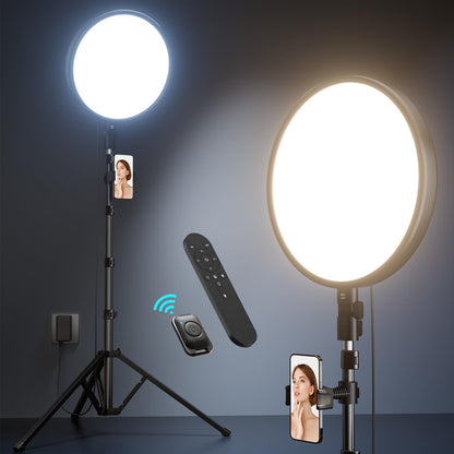 Weilisi Large Ring Light with 72" Tripod Stand, 6500K Full-Screen Selfie Ring Light for Live Stream, YouTube, TikTok, Video Recording, Photography, Ring Light Tripod for iPhone/Phone with Remote
