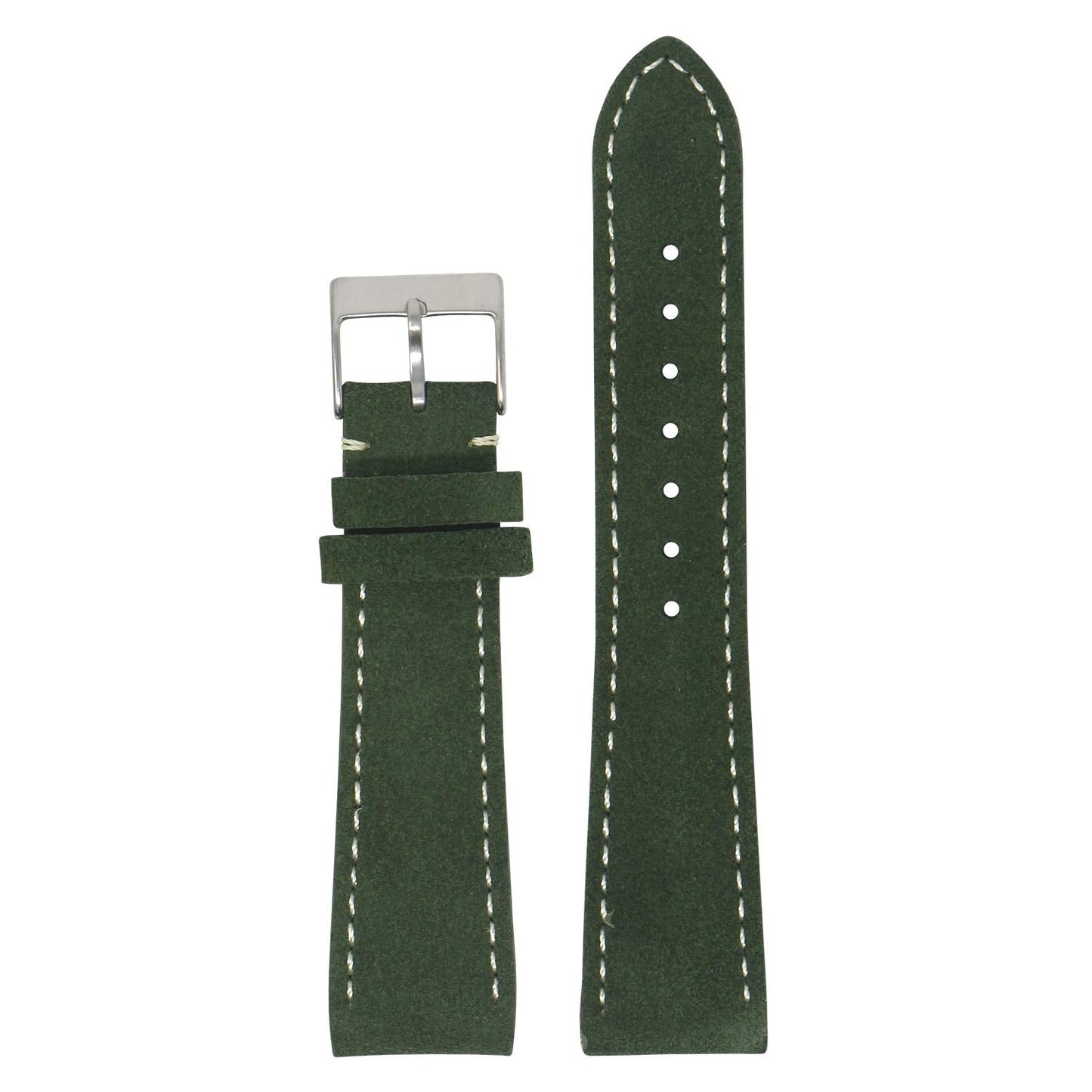 StrapsCo Classic Suede Leather Quick Release Watch Band Strap - Choose Your Color/Length - 16mm 18mm 19mm 20mm 21mm 22mm 24mm