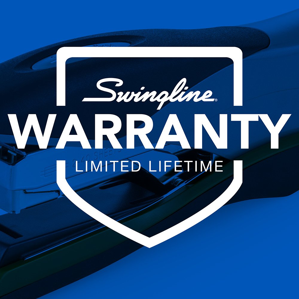 Swingline Stapler, 40 Sheet Capacity, Optima 40, Jam Free, Reduced Effort, Soft Grip, Metal, Orange and Gray (87845)