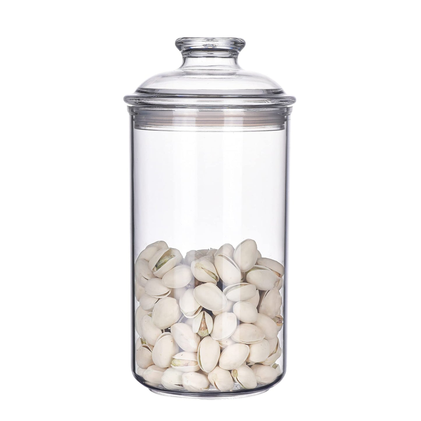 IVOOBR 34oz Acrylic Storage Jar, Airtight Lid with Silicone Sealing Ring, Ideal Canister Container for Sugar, Tea, Spices, Herbs, Shells, Bath Salt, Christmas Decorative Apothecary Jars