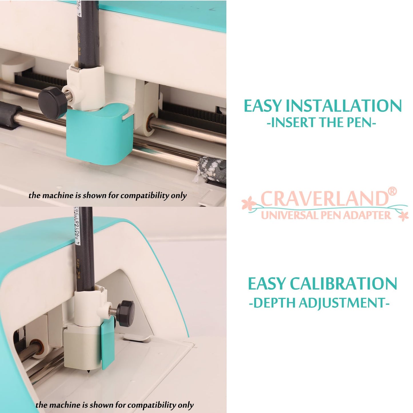 CRAVERLAND Universal Pen Adapter Set for Joy and Joy Xtra,Compatible with Sharpie,Crayola,Sakura,Stabilo and More Hard-Tip Pens Less Than 0.47 Inches