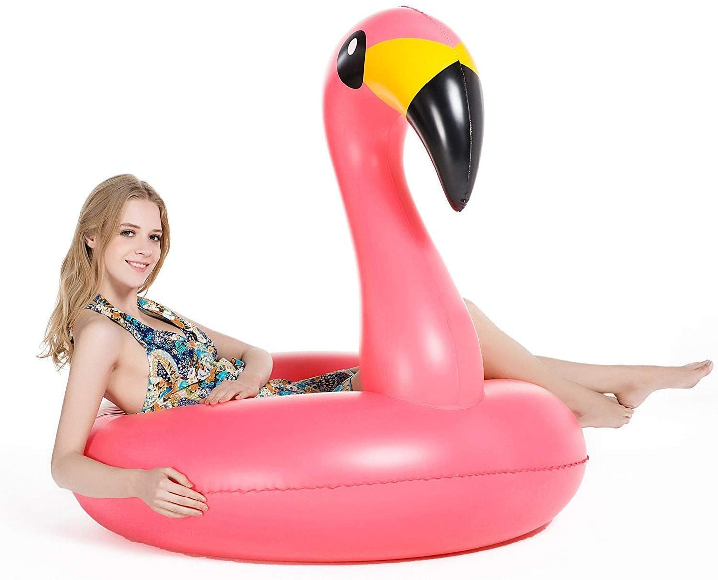 Jasonwell Giant Inflatable Flamingo Pool Floats Party Float Tube with Fast Valves Summer Beach Swimming Pool Lounge Raft Decorations Toys for Adults & Kids