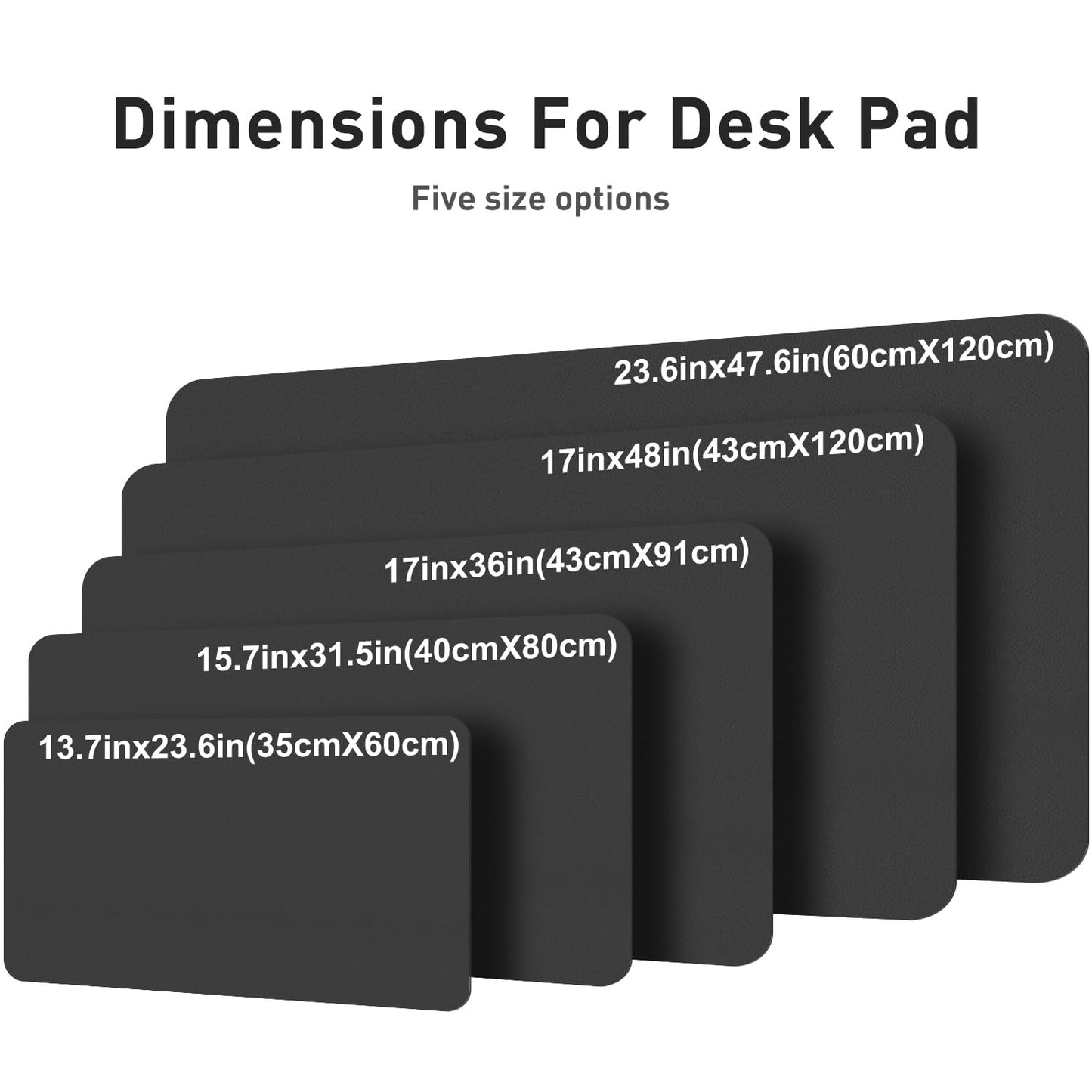 Leather Desk Pad Protector,Mouse Pad,Office Desk Mat,Non-Slip PU Leather Desk Blotter,Laptop Desk Pad,Waterproof Desk Writing Pad for Office and Home (Gray,36" x 17")