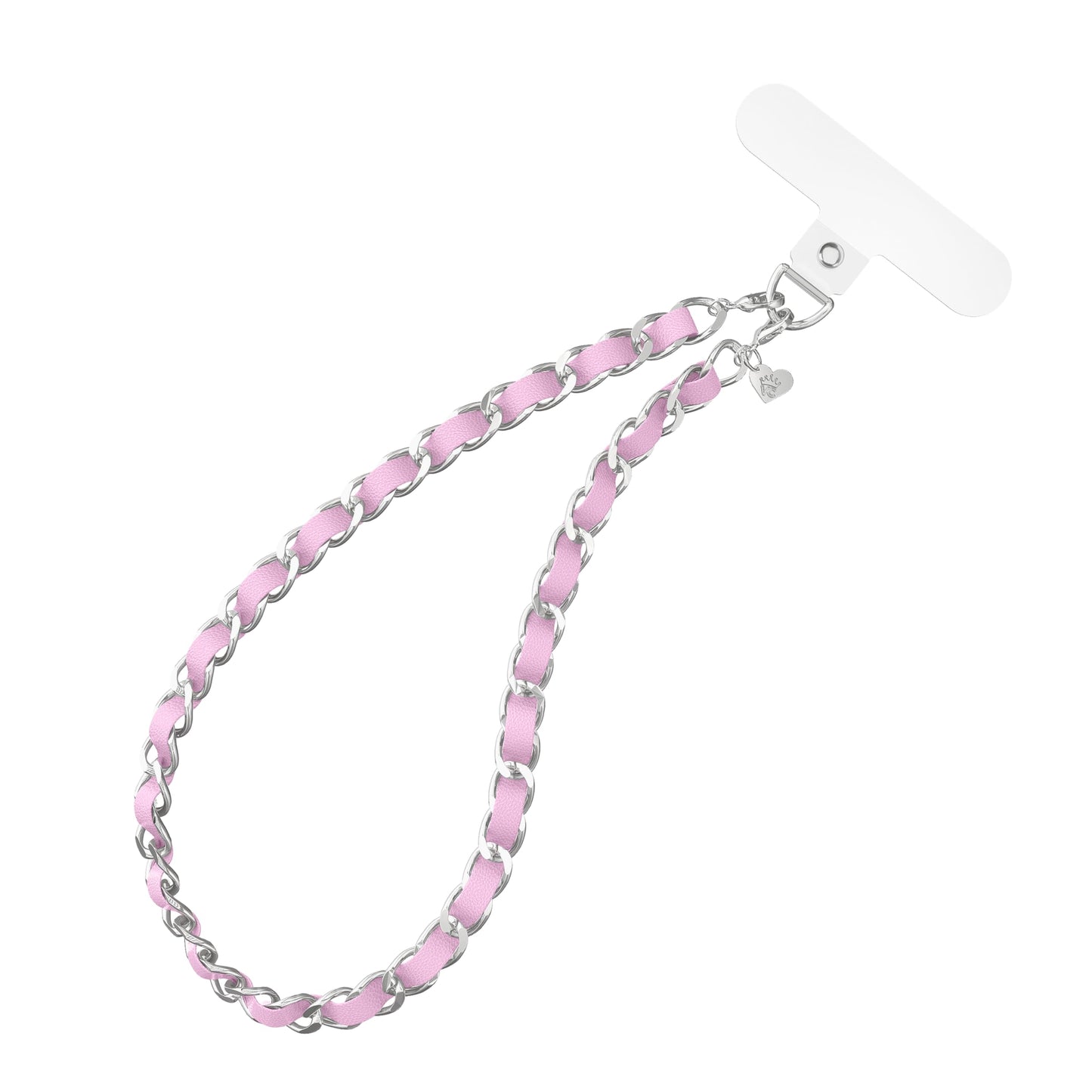 VELVET CAVIAR Leather Chain Phone Charm Wrist Strap - Cute Lanyard Accessory for Women - Fits all Phone Cases (Pink)