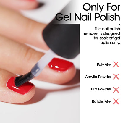 Gellen Gel Nail Polish Remover Kit, Gel Polish Remover for Nails with Liquid Latex Tape Cuticle Oil and Manicure Tools, Quick & Easy Gel Remover in 3-5 Minutes, No Soaking Or Wrapping