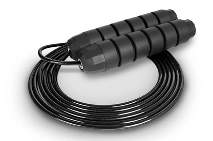 ProsourceFit Speed Jump Rope up to 8 Foot Adjustable Length for Men and Women, Foam Handles, Ultra Light Rope for Boxing, Jumping Exercises and Cardio Workout, Black