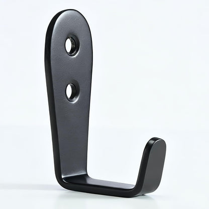 IBERDE Stainless Steel Hooks for Hanging, Heavy Duty Hook, Wall Hooks Key Holder Wall Mount Hanger Coat Hook Garage Storage Screw Utility Hooks, 8 Pack (Black)