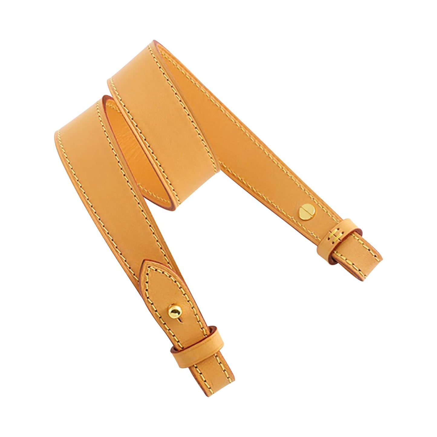 KIYOMIL Genuine Vachetta Leather Shoulder Bag Strap Replacement for Graceful Handbag(BEESWAX-Length:25.6in)