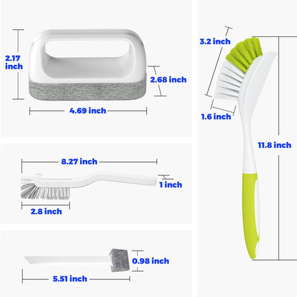 Holikme 6Pack Kitchen Cleaning Brush, Green