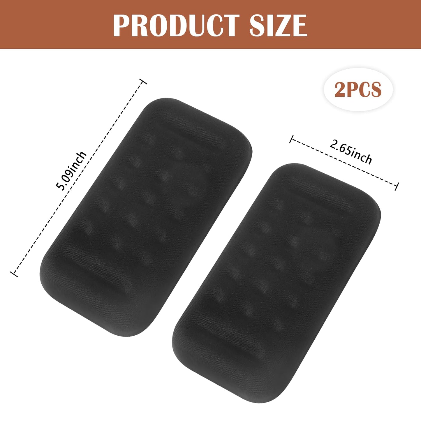 2PCS Car Arm Rest Elbow Pads,Comfortable Car Arm Rest Cushion with Memory Foam Pad for Arm Support,Universal Car Door Armrest Pad Car Interior Accessories (Black)
