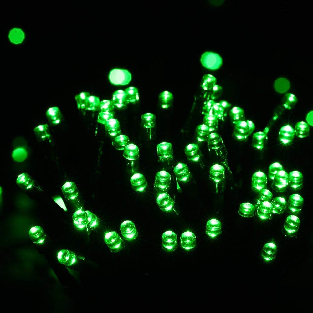 Solar Christmas Lights Outdoor, 33ft 100 LED Solar Fairy String Lights 8 Modes Waterproof Xmas Lights for Garden, Patio, Home, Party, Wedding, Holiday, Tree, Bush, Wreath, Outdoor Decor (Green)
