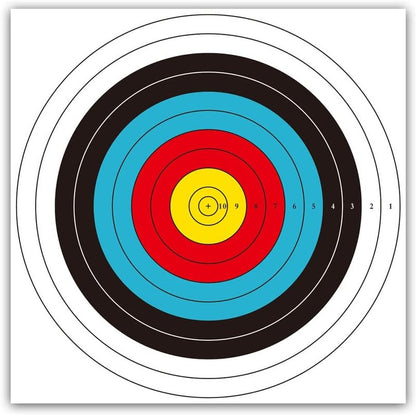 Archery Targets - 40cm Paper Targets for Backyard Practice | 30/50 Pack with 10 Ring Design for Hunting & Shooting