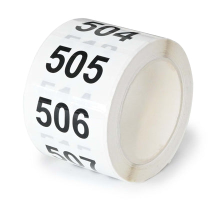 DGBDPACK Consecutively Numbered Labels, 2 x 1 Inch Self-Adhesive Vinyl Inventory Numbered Sticker (501-1000)