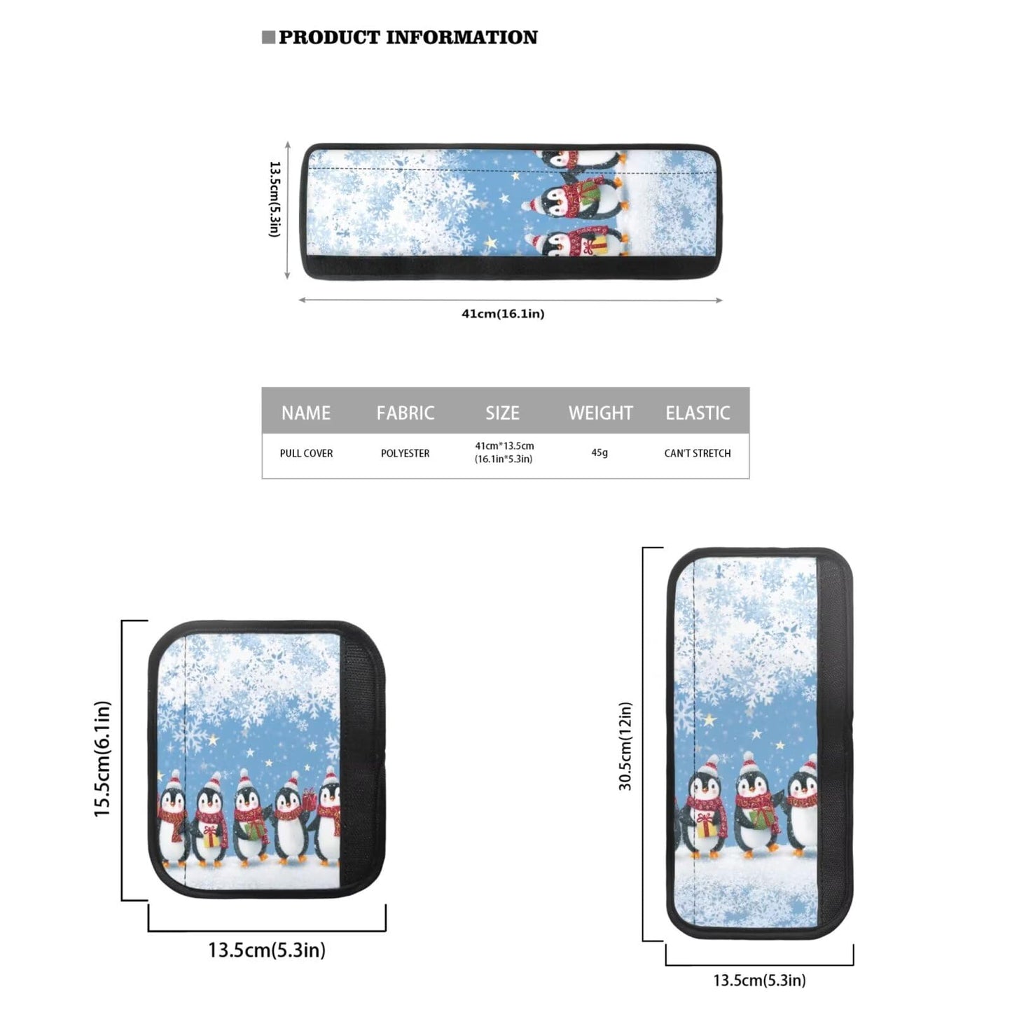 Yatixapu Refrigerator Door Handle Covers, Christmas Penguin 6PCS Fridge Handle Cover, Handmade Decor Protector for Ovens, Dishwashers, Keep Your Kitchen Appliance Clean from Smudges, Food Stains